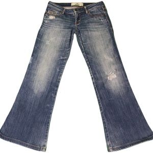 Y2K Low Rise Flare Medium Wash Hollister Jeans Sz 25 x 33 / 1R